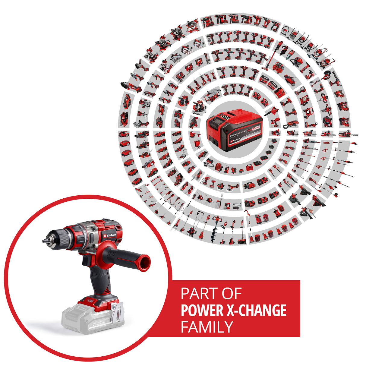 Einhell TP-CD 18/80 Li BL-Solo Power X-Change professzionális akkus fúró-csavarozó (18 V, kefe nélküli motor, 80 Nm, 13 mm-es tokmány, 2 sebességfokozat, 19 nyomatékszint, fúrási funkció, akkumulátor nélkül)