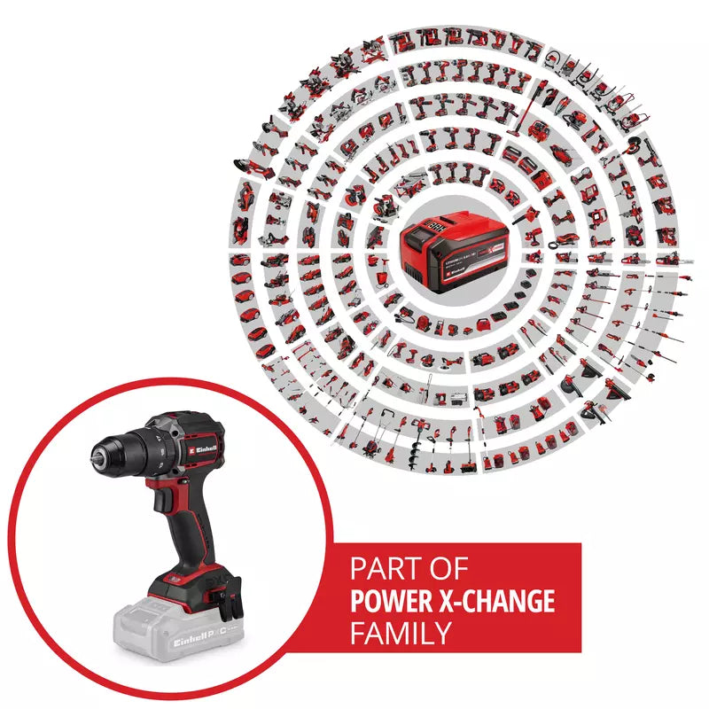 Masina de gaurit cu percutie pe acumulator Einhell Professional TP-CD 18/50-C Li-i BL - Solo Power X-Change,18 V, brushless, 50 Nm, anti-kickback, mandrina 13 mm, 2 viteze, fara baterie - imagine 2