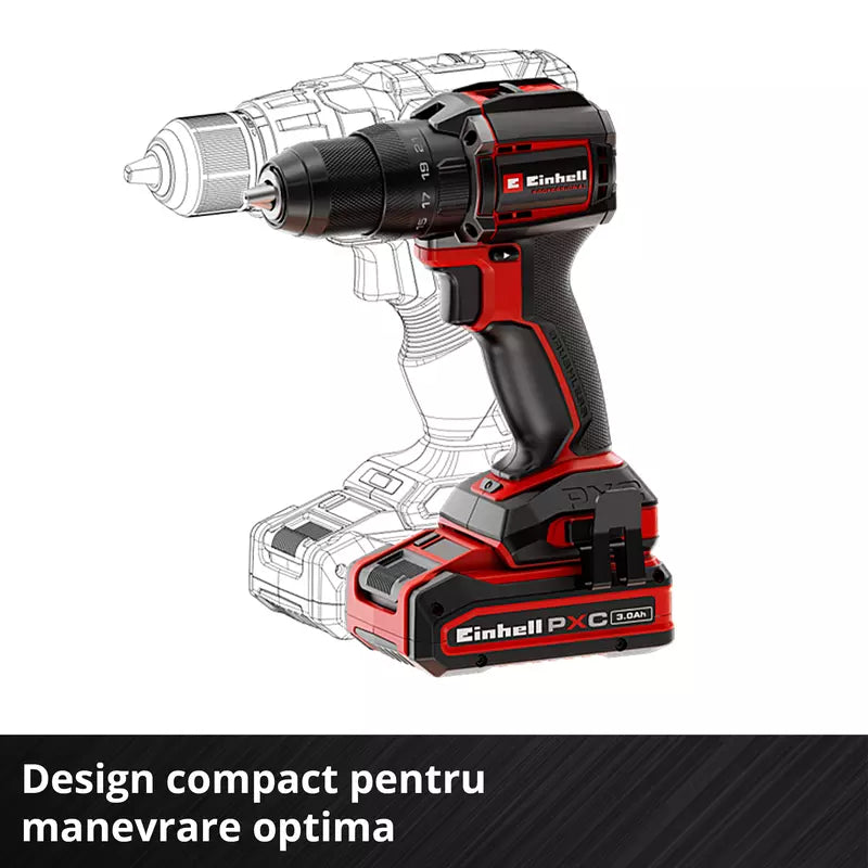 Masina de gaurit cu percutie pe acumulator Einhell Professional TP-CD 18/50-C Li-i BL - Solo Power X-Change,18 V, brushless, 50 Nm, anti-kickback, mandrina 13 mm, 2 viteze, fara baterie - imagine 7