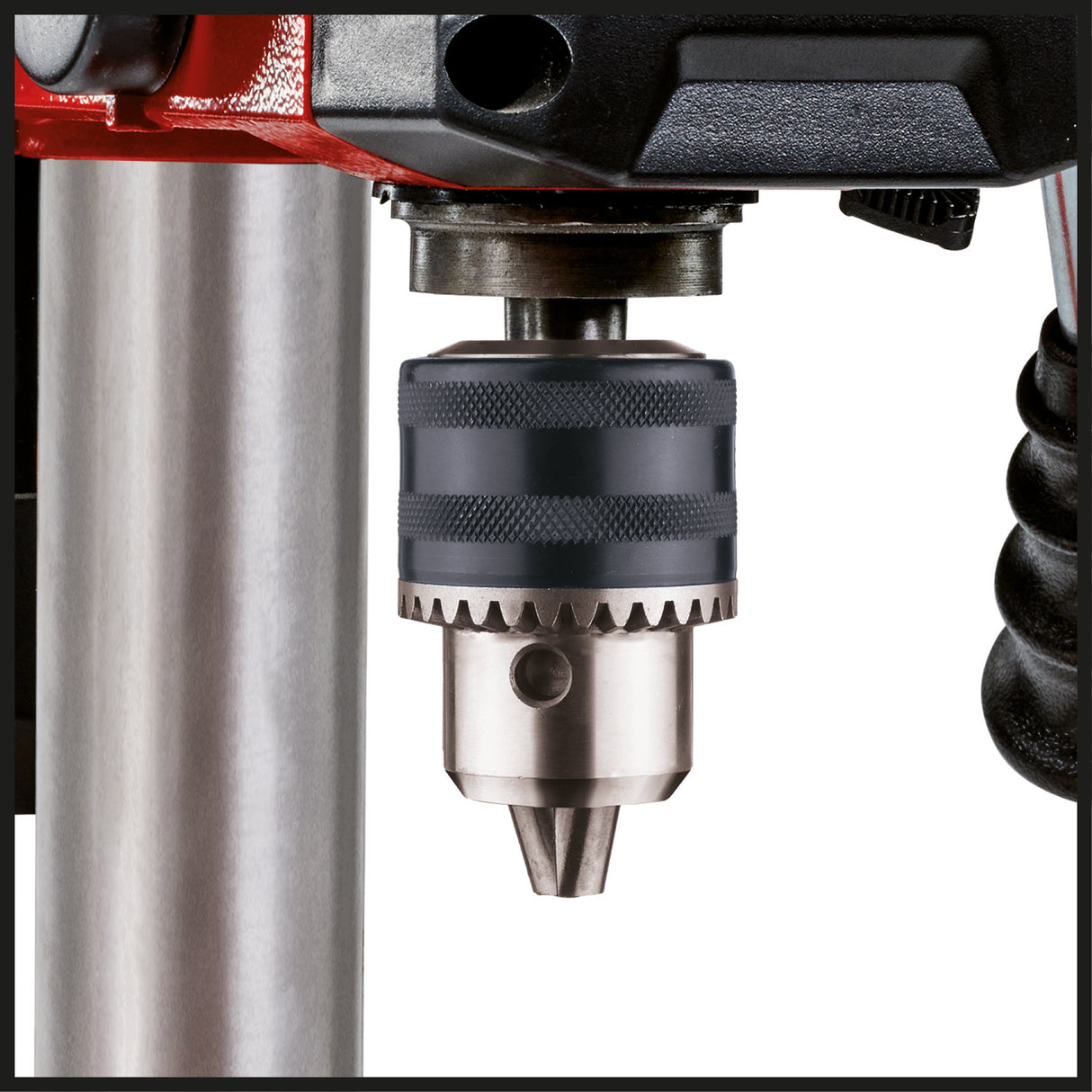Einhell TC-BD 450 asztali fúrógép, 450 W, akár 2650 fordulat/perc, 5 sebességfokozat, maximális fúrási mélység 50 mm, fúrási mélységkijelző, állítható mélységütköző, dönthető/forgatható és magasságban állítható fúróasztal