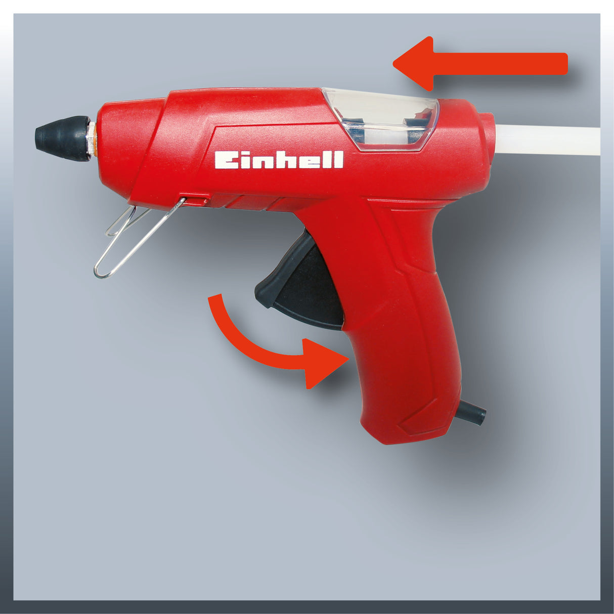 Einhell TC-GG 30 ragasztópisztoly, mechanikus adagolás, ablak, tartórúd, standard fúvókával, lapos fúvókával és hosszabbító fúvókával, 3 ragasztóstift