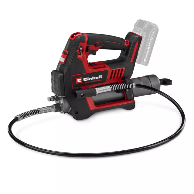 Pistol de gresat pe acumulator Einhell Professional TP-GR 18/690 Li - Solo Power X-Change,18 V, max. 690 bar/10.000 PSI, debit max. 295 ml/min, control cantitate unsoare, 2 viteze - imagine 1