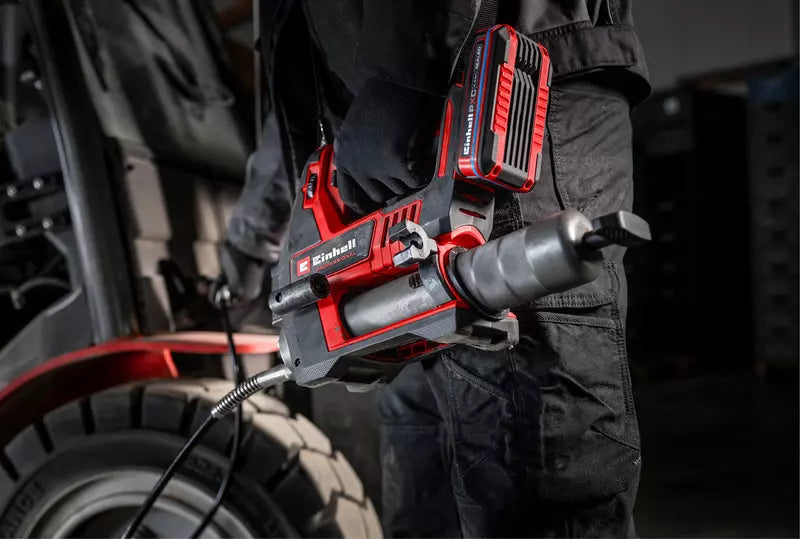 Pistol de gresat pe acumulator Einhell Professional TP-GR 18/690 Li - Solo Power X-Change,18 V, max. 690 bar/10.000 PSI, debit max. 295 ml/min, control cantitate unsoare, 2 viteze - imagine 5