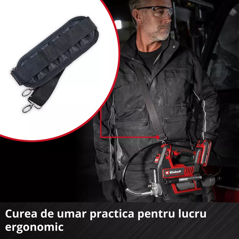 Pistol de gresat pe acumulator Einhell Professional TP-GR 18/690 Li - Solo Power X-Change,18 V, max. 690 bar/10.000 PSI, debit max. 295 ml/min, control cantitate unsoare, 2 viteze - imagine 10