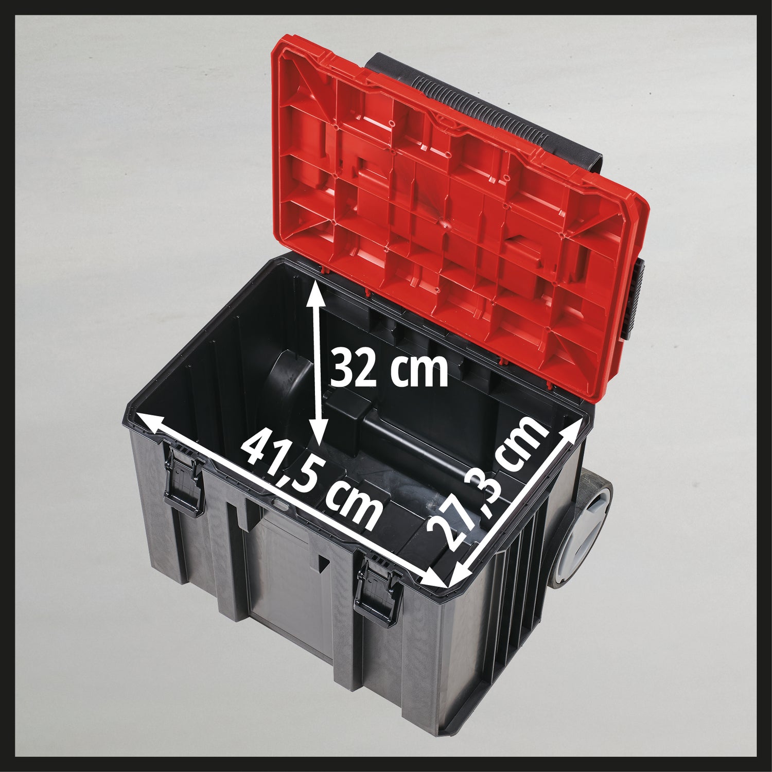 Eredeti Einhell E-Case L rendszertáska (max. 120 kg, univerzális tárolás és szállítás tartozékok és szerszámok számára, egymásra rakható, összekapcsolható)