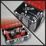 Eredeti Einhell E-Case Tower kofferkészlet, max. 120 kg, 3 kofferből áll tartozékokkal együtt, tartozékok és szerszámok tárolására és szállítására, egymásra rakható, összekapcsolható