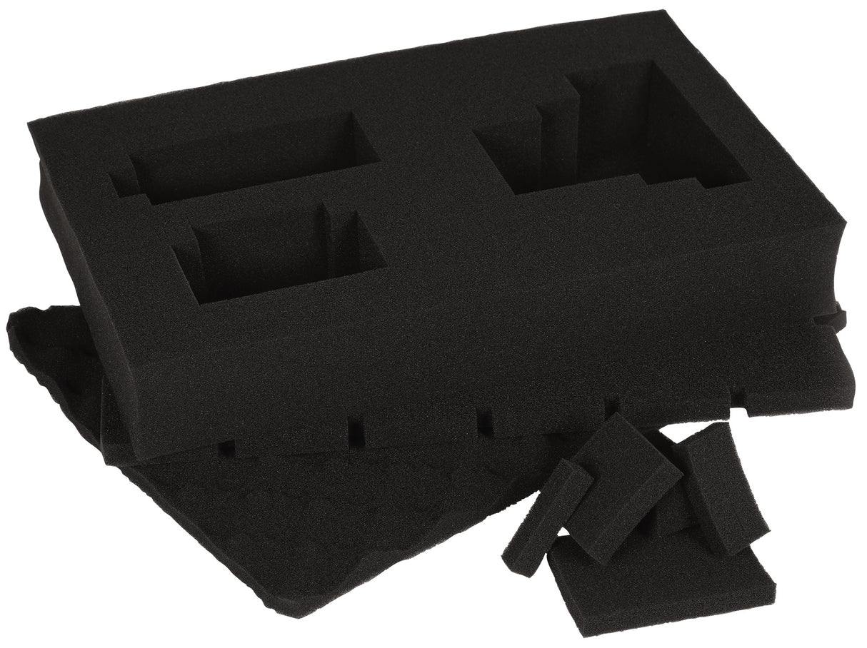 Cutia de sistem Einhell E-Case S-F (pentru depozitarea universala, dimensiuni externe 44x32x13 cm, max. 25 kg incarcatura, rezistenta la stropire, stivuibila, inclusiv insertie de spuma cu grilaj)