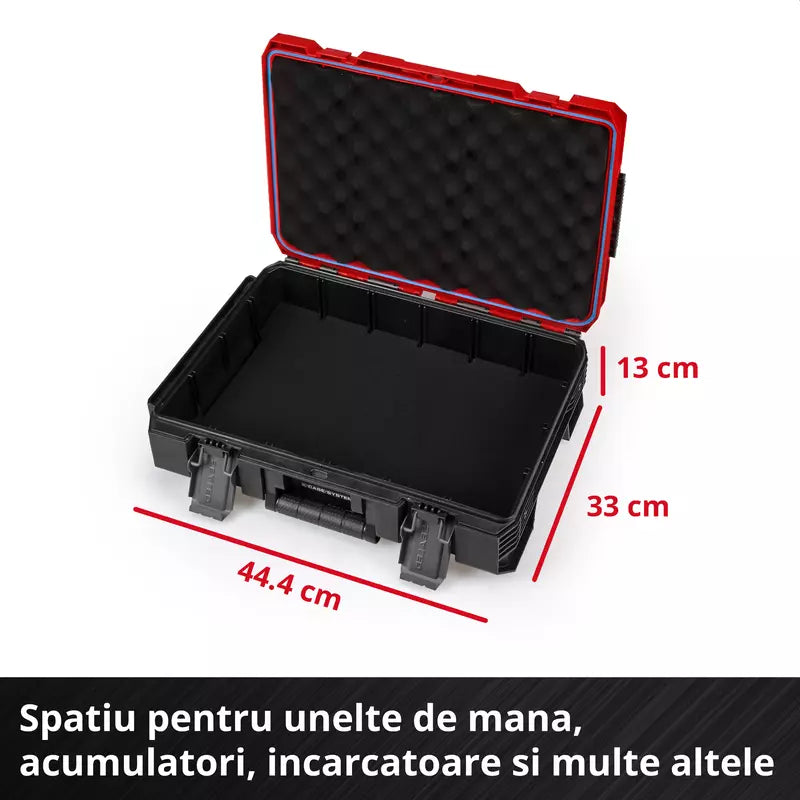 Einhell E-Case S-F SEALED,sistem E-Case, etans la praf si jeturi de apa, compatibil cu E-Case Half-size, 44 x 33 x 13 cm, sarcina max. 90 kg, maner de transport - imagine 5