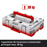 Einhell E-Case S-F SEALED,sistem E-Case, etans la praf si jeturi de apa, compatibil cu E-Case Half-size, 44 x 33 x 13 cm, sarcina max. 90 kg, maner de transport - imagine 6