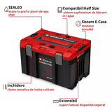 Einhell E-Case M SEALED,sistem E-Case, etans la praf si jeturi de apa, compatibil cu Half-size, 44 x 33 x 29 cm, sarcina max. 90 kg, maner de transport - imagine 3