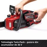 Drujba pe acumulator Einhell Professional GP-LC 36/40 Li BL-Solo,36 V, lungime taiere 38 cm, brushless, viteza lant 19 m/s, ungere automata lant, fara baterie - imagine 6