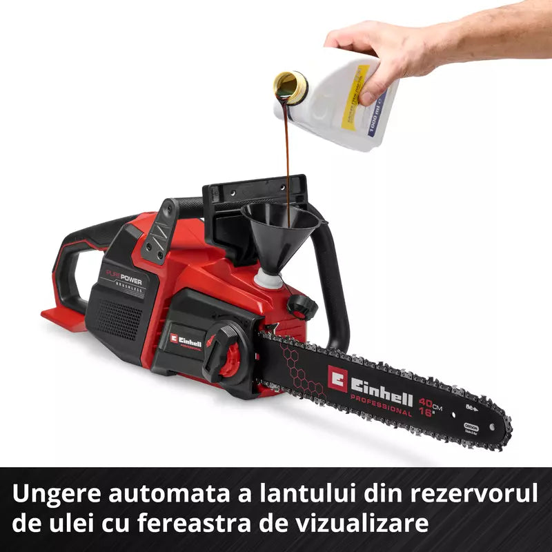 Drujba pe acumulator Einhell Professional GP-LC 36/40 Li BL-Solo,36 V, lungime taiere 38 cm, brushless, viteza lant 19 m/s, ungere automata lant, fara baterie - imagine 7