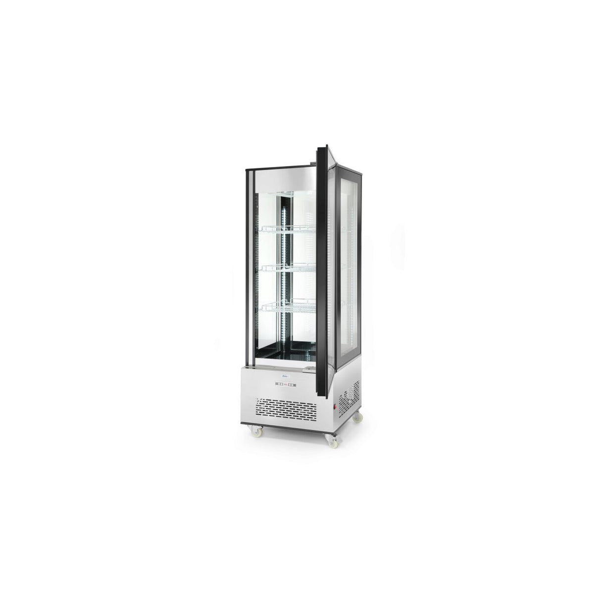 Vitrina frigorifica de prezentare interval temp. 2?/6?C, 500 W, corp inox, ARKTIC by Hendi, 850x650x(H)1908 mm, Clasa energetica C