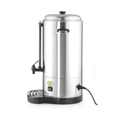 Percolator / cafetiera profesionala, 6lt, Hendi, cu pereti dubli din inox, 1500W, diam. 241x (H)480 mm, robinet anti-picurare, temperatura ajustabila pana la 100 C, filtru incorporat pentru cafea macinata
