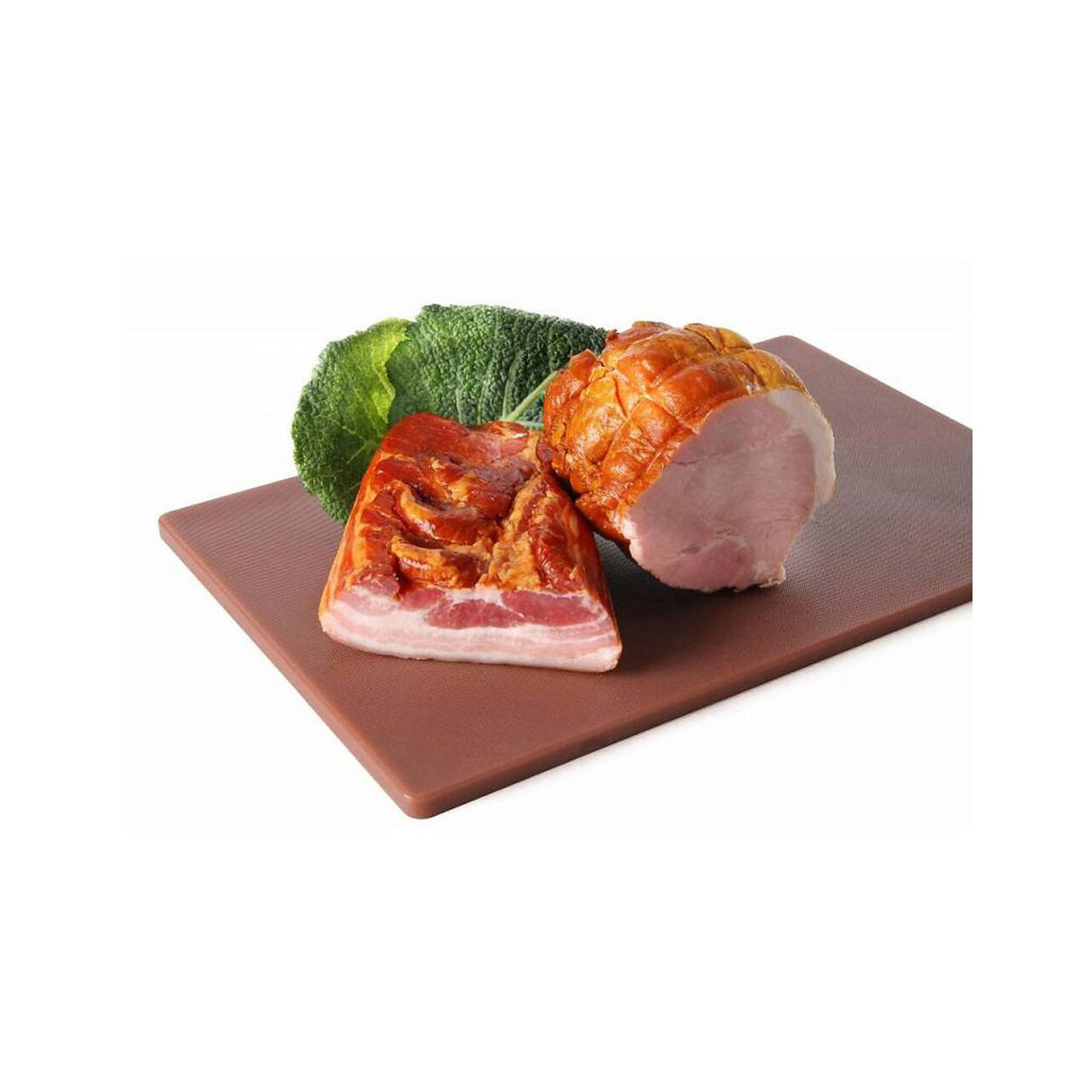 Tocator maro 450x300x12,7 mm, HACCP- pentru carne gatita, Hendi, polietilena HDPE 500, ambele fete potrivite pentru taiere