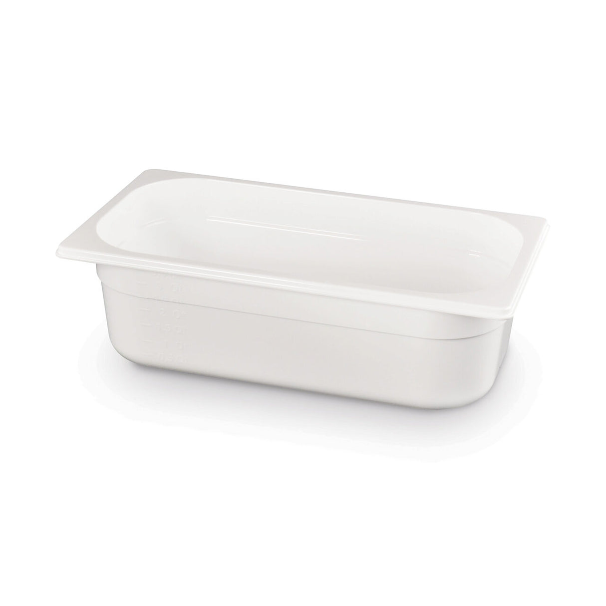 Tava profesionala Gastronorm 1/3 policarbonat alb, 4 litri, 100 mm inaltime, Hendi