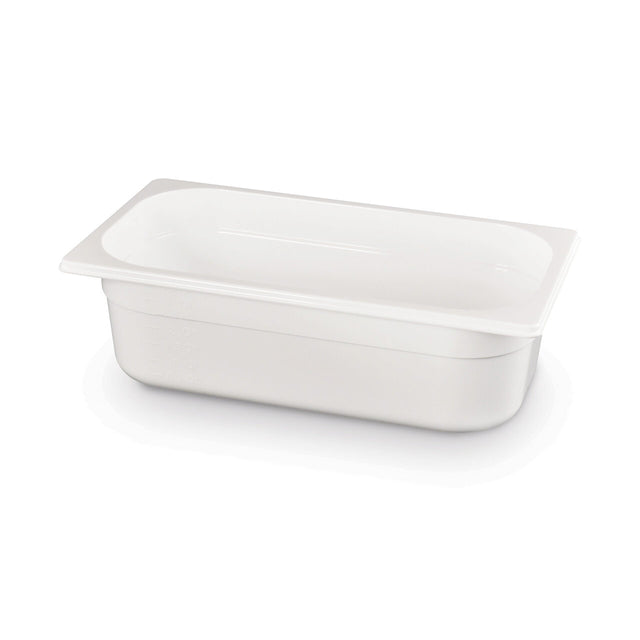 Tava profesionala Gastronorm 1/3 policarbonat alb, 4 litri, 100 mm inaltime, Hendi