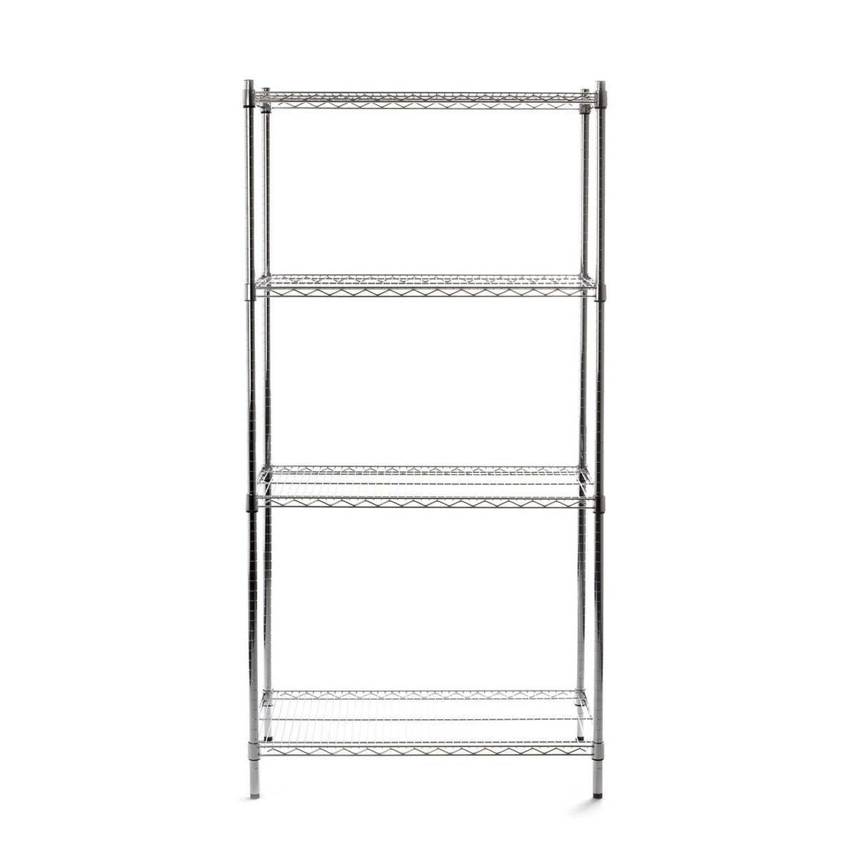 Raft metalic pentru depozitare cu 4 rafturi reglabile, sustine 125 kg/polita, Inox, 910x455x(H)1830 mm, Hendi