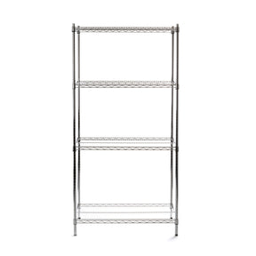 Raft metalic pentru depozitare cu 4 rafturi reglabile, sustine 125 kg/polita, Inox, 910x455x(H)1830 mm, Hendi