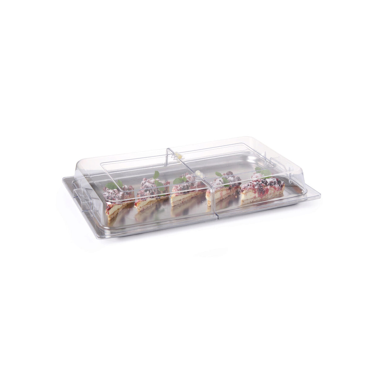 Capac prezentare rolltop GN 1/1, policarbonat - 533x328x(H)76 mm