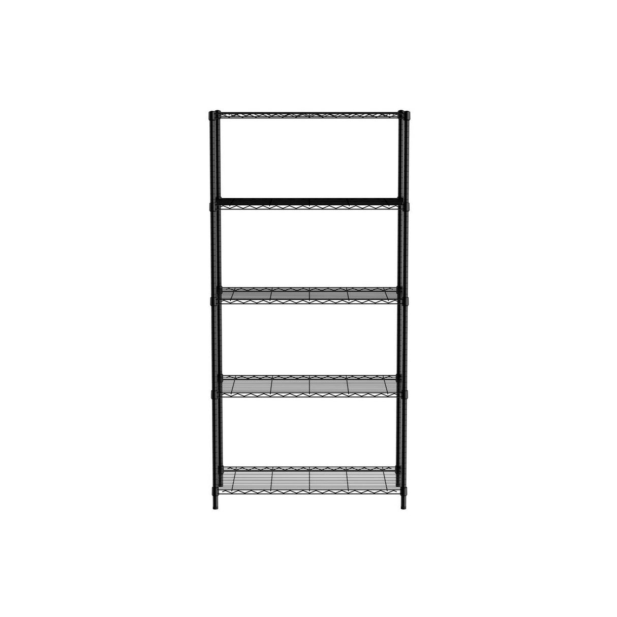 Raft depozitare metalic Hendi, 5 polite, negru mat, 455x910x(H)1830mm