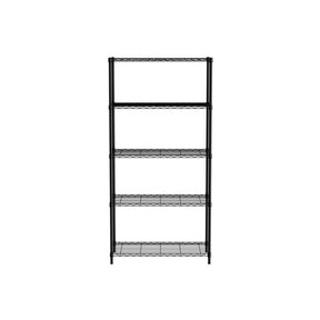 Raft depozitare metalic Hendi, 5 polite, negru mat, 455x910x(H)1830mm