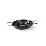Tigaie paella cu 2 manere, otel emailat, 10 cm diametru x 2 cm inaltime , Hendi, potrivita si pentru servire