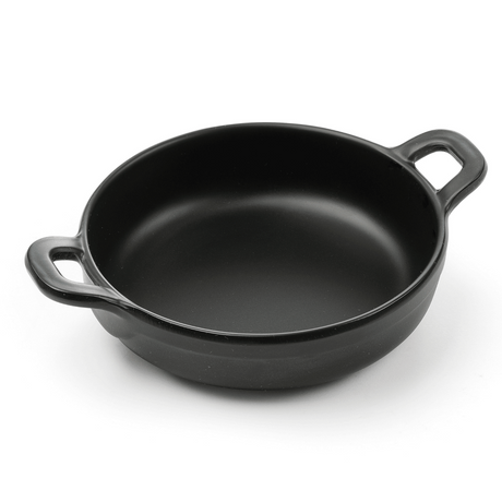 Vas servire in forma de mini-tigaie cu 2 manere, 189x147x(H)37 mm, melamina, Hendi Little Chef