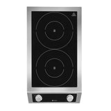 Plita cu inductie profesionala, Hendi Profi Line, model 7000 D ,putere 2x3500 W, control digital, corp inox, 40,5 cm x69,8 cm x14,5 cm inaltime