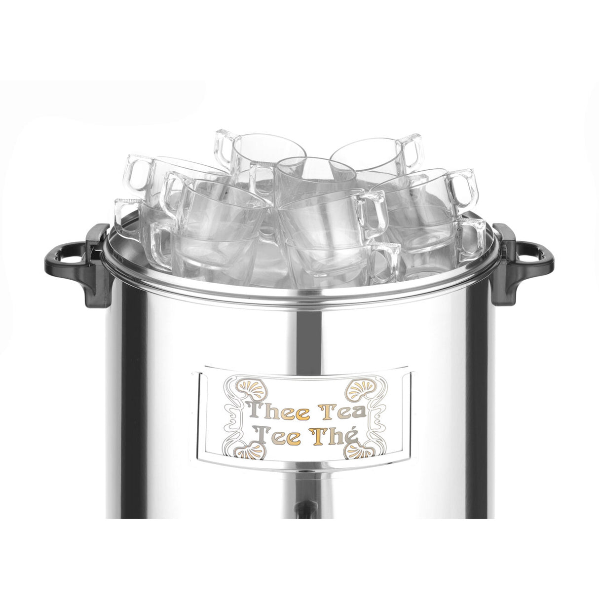 Boiler pentru bauturi fierbinti 30 lt, inox, termostat 0-100 gr C, 2200W, Hendi, 520x(H)500 mm, temperatura ajustabila de pana la 100 C, capac reversibil