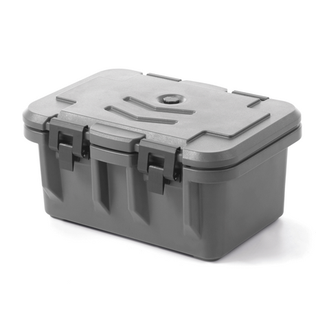 Container termo- izolat catering GN 1/1, incarcare frontala, marime interioara GN 1/1 - H 20 cm, Amerbox, dimensiuni exterioare 630x440x(H)305 mm