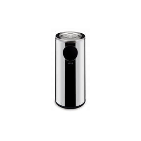 Cos de gunoi cu scrumiera, capacitate 33 litri, Inox, diametru 135 mm, baza din cauciuc antiderapant, interior/exterior, 240x(H)660mm