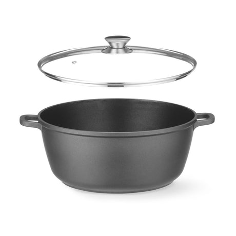 Oala cu strat antiaderent, aluminiu turnat, cu capac, 7L, 367x290x(H)122mm