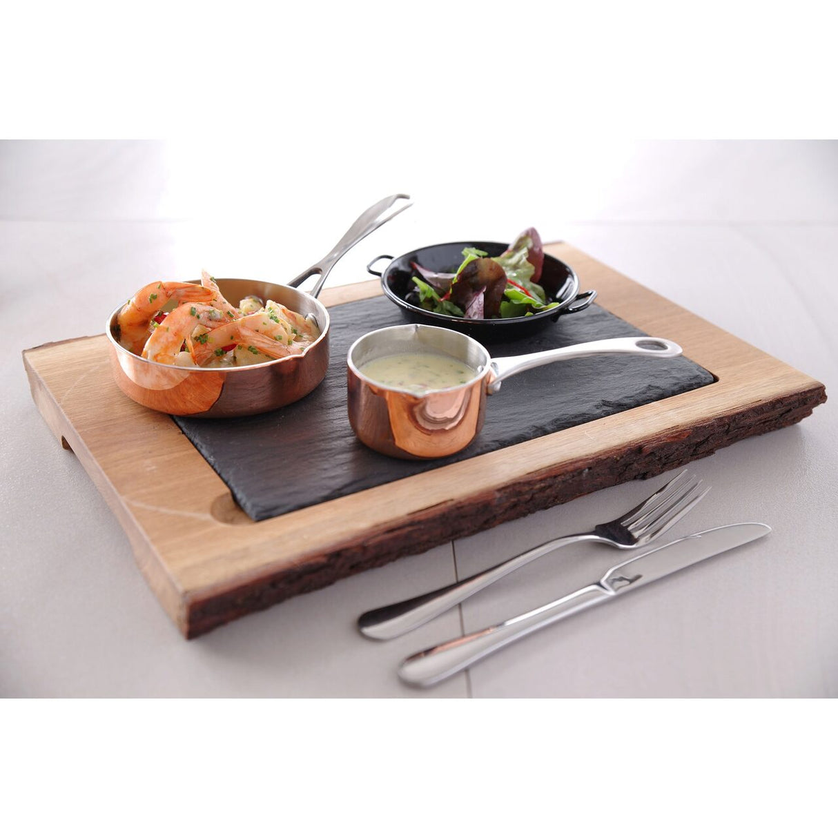 Mini tigaie pentru prajit Hendi, cupru/aluminiu/otel inoxidabil, 12 cm diametru x 3 cm inaltime