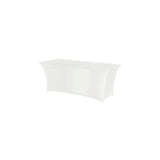 Fata de masa tip husa, alba pentru masa dreptunghiulara, Hendi, 1500x760x(H)730mm, 90% micro poliester / 10% elastan