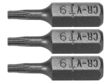 3 bites készlet STHOR 65491 TORX 1/4" T9x25mm 
