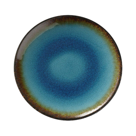 Farfurie Fine Dine, colectia Lazur, diametru 254 mm, portelan decorat manual