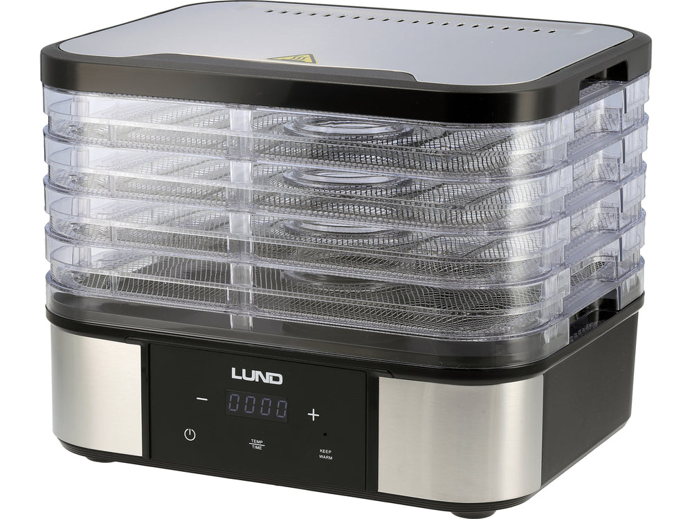 Deshidrator alimente LUND 68281, 5 tăvi din inox, 380 W