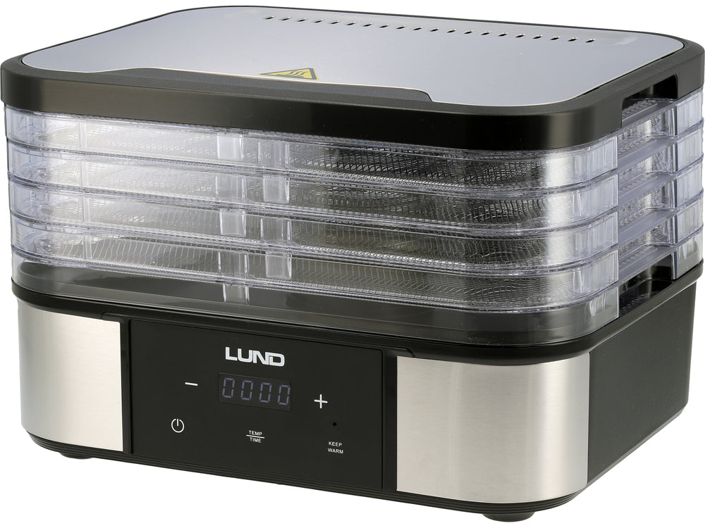 Deshidrator alimente LUND 68281, 5 tăvi din inox, vedere deschisă