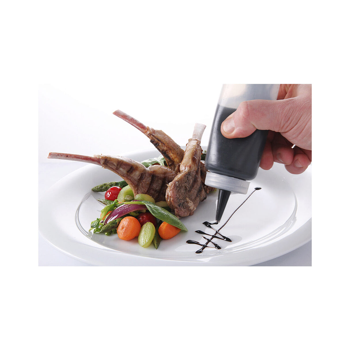 Sticla dispenser 700 ml, 70x240 mm, polietilena transparenta, Hendi