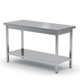 Masa de lucru profesionala, Hendi din inox AISI 430, centrala cu polita, 1000x600x850 mm