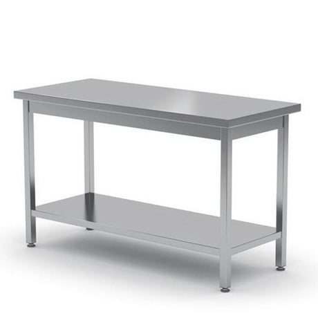 Masa de lucru profesionala, Hendi din inox AISI 430, centrala cu polita, 1000x600x850 mm