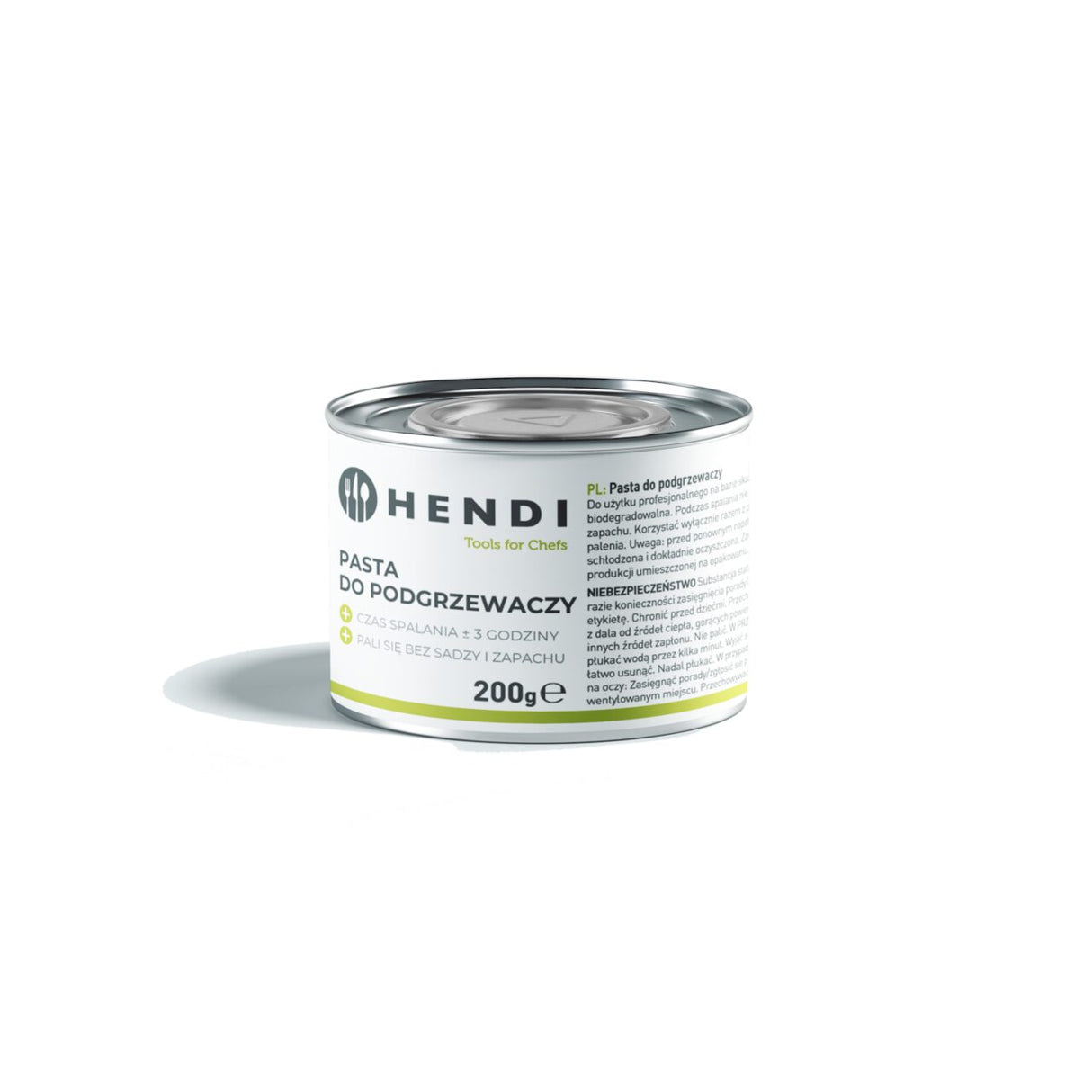 Combustibil pentru chafing dish, conserva de 200 gr.set de 48 buc. fabricat din alcool etilic bio