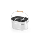 Set rustic tacamuri si servetele, Hendi, tip galeata, 245x167x(H)132, otel galvanizat