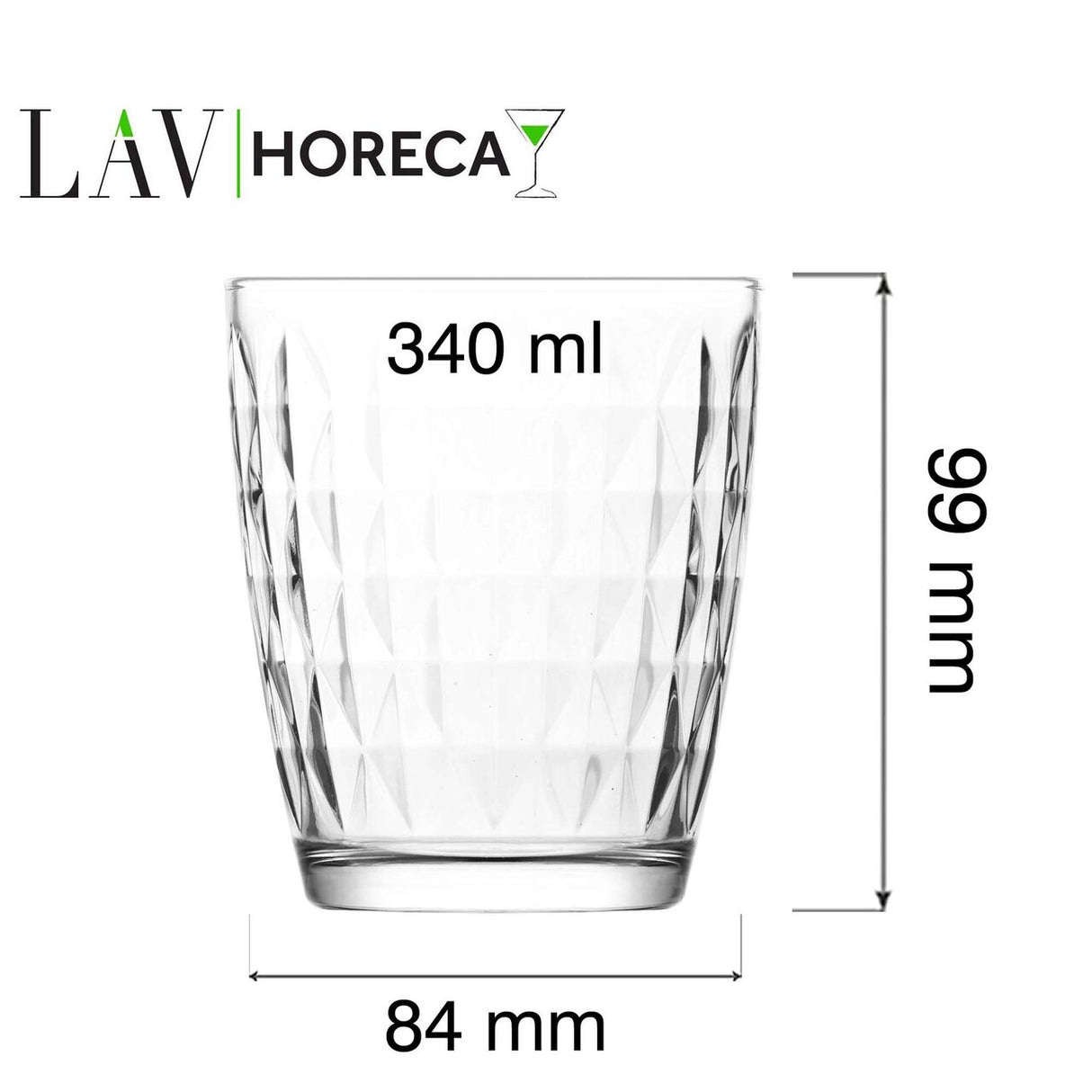 Pahar Marbella, 340 ml, LAV