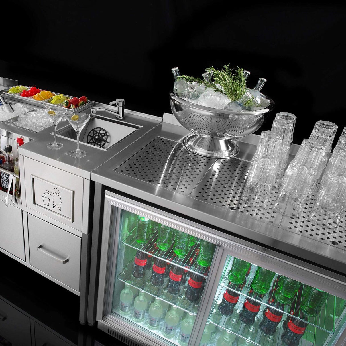 Masă de bar de colț Oxygen, 650x650x(H)900 mm, Barmatic