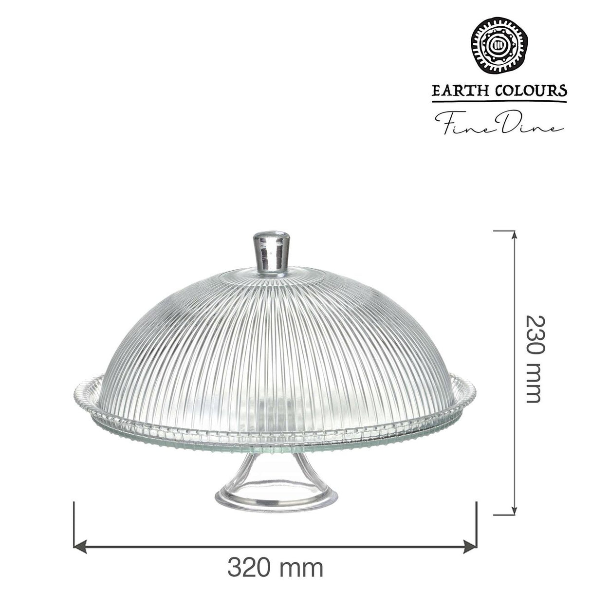Suport pentru tort Aura cu capac, 320 x (h)230mm Fine Dine