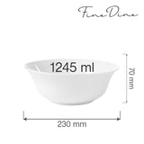 Bol salata Bianco 1245 ml,  Fine Dine