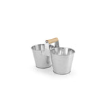 Set rustic tacamuri si servetele, Hendi, tip galeata, 250x125x(H)155, otel galvanizat