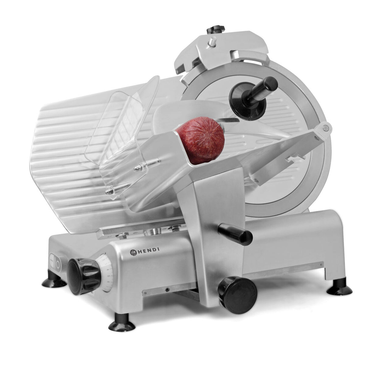 Feliator electric profesional, diametru lama taiere 25 cm, grosime reglabila 0-12 mm, Hendi Profi Line 250, corp aluminiu, 320 W